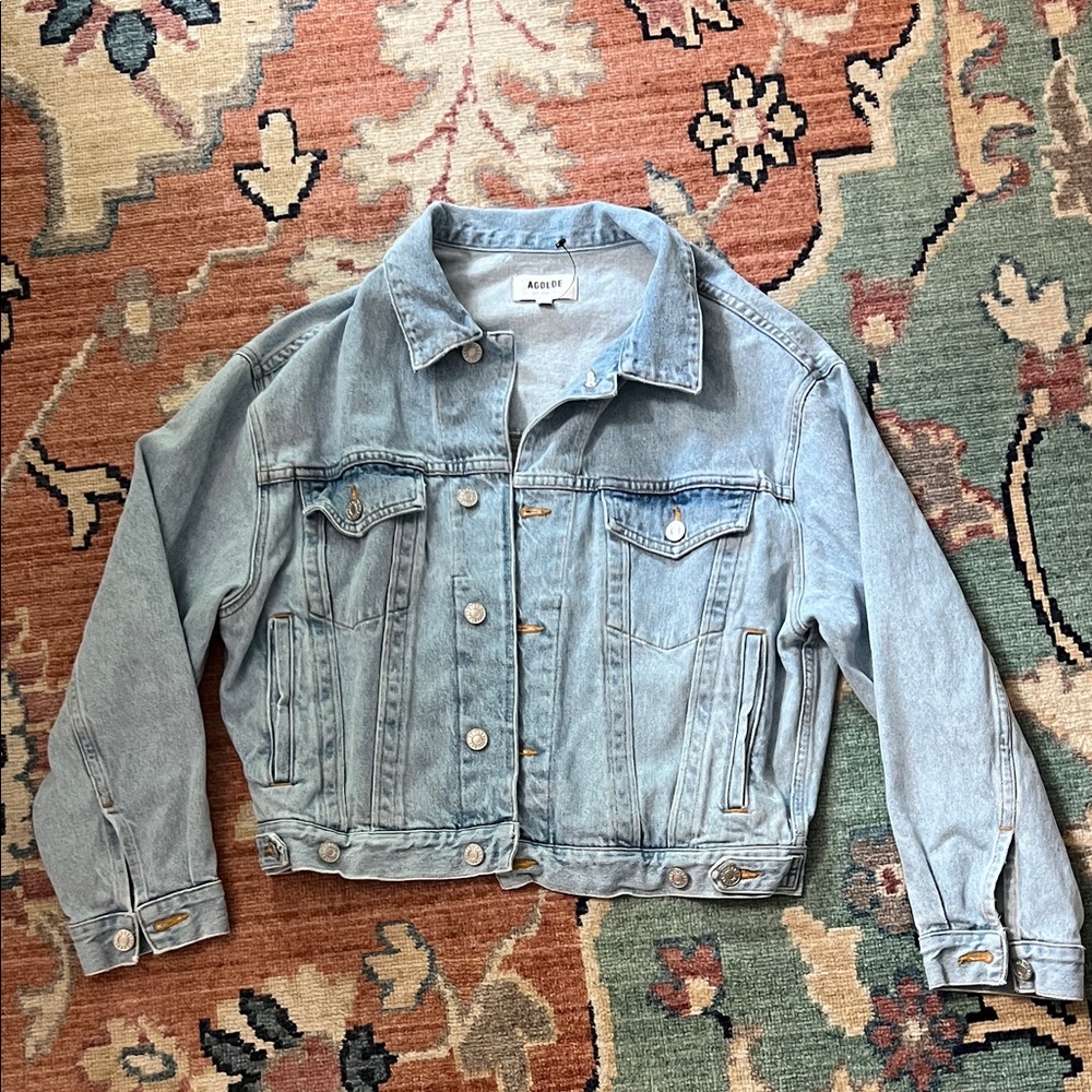 AGOLDE Faded Light Blue Denim Jacket
